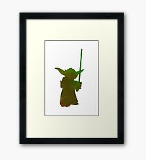 Jedi Inspired Silhouette Framed Print