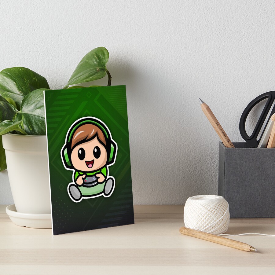 kawaii-chibi-gamer-boy-cute-adorable-green-art-board-print-by