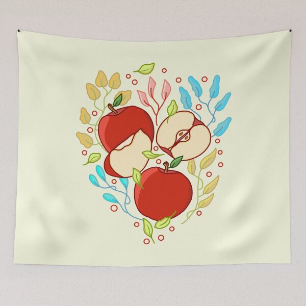Item preview, Apple Fruits Floral designed and sold by ethnicdrawing.