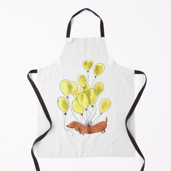 Item preview, Dachshund dog and yellow balloons designed and sold by shirtscom.