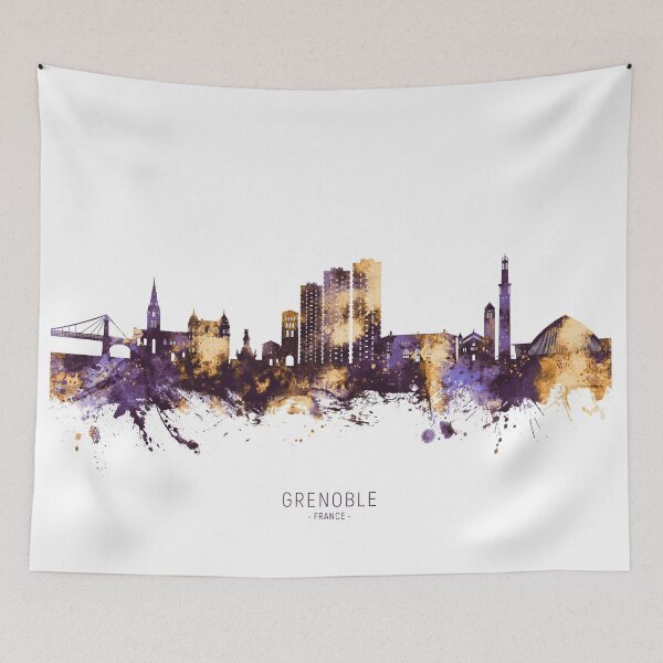 Item preview, Grenoble France Skyline designed and sold by ArtPrints.