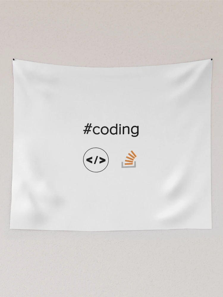 Thumbnail 2 of 3, Tapestry, Coding with Stackoverflow designed and sold by devtshirts.