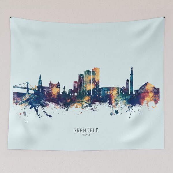 Item preview, Grenoble France Skyline designed and sold by ArtPrints.