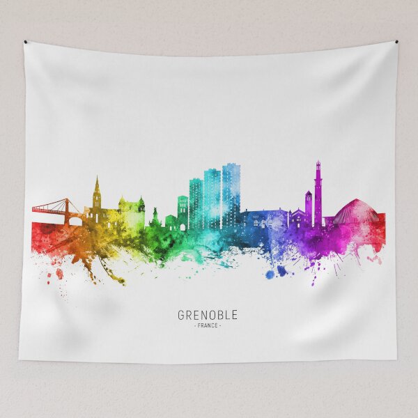 Item preview, Grenoble France Skyline designed and sold by ArtPrints.