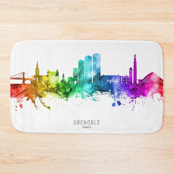 Item preview, Grenoble France Skyline designed and sold by ArtPrints.