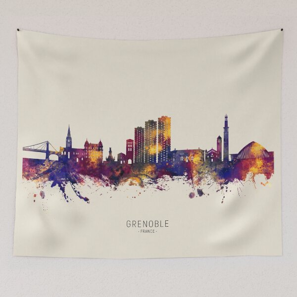 Item preview, Grenoble France Skyline designed and sold by ArtPrints.