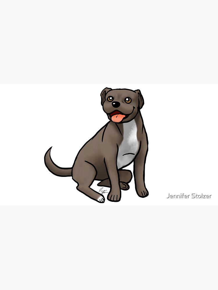 American Pit Bull Terrier - Brown and White by jameson9101322