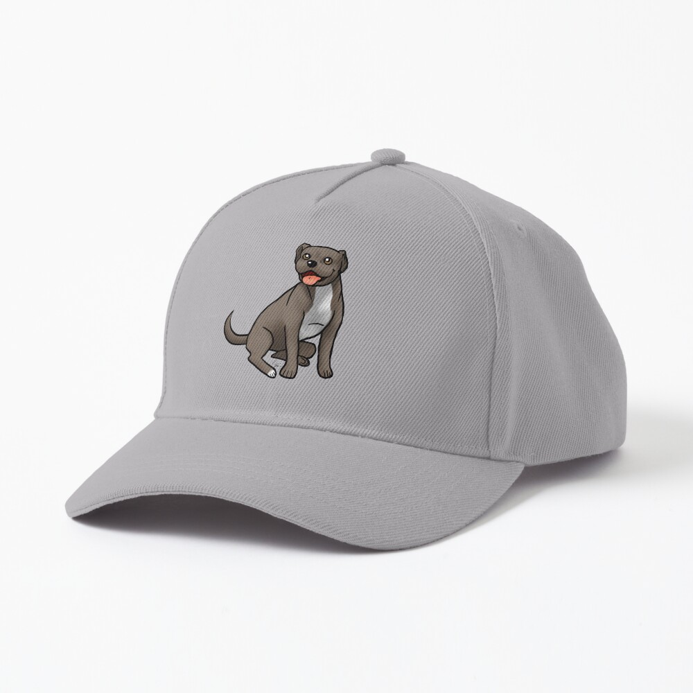 American Pit Bull Terrier - Brown and White Cap