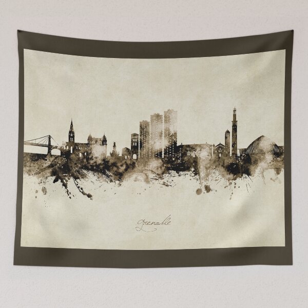 Item preview, Grenoble France Skyline designed and sold by ArtPrints.
