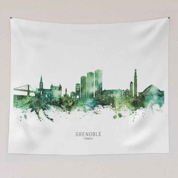 Item preview, Grenoble France Skyline designed and sold by ArtPrints.