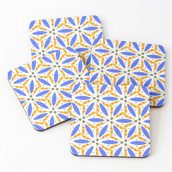 Item preview, Bright and Cheerful Nordic Scandinavian Geometric Color Pattern in Blue, Purple, Yellow and Red designed and sold by cozycaroline.