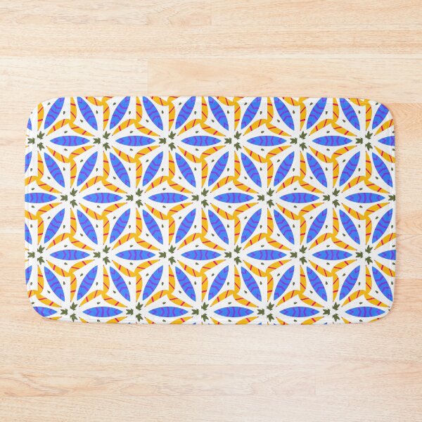Item preview, Bright and Cheerful Nordic Scandinavian Geometric Color Pattern in Blue, Purple, Yellow and Red designed and sold by cozycaroline.