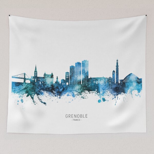 Item preview, Grenoble France Skyline designed and sold by ArtPrints.