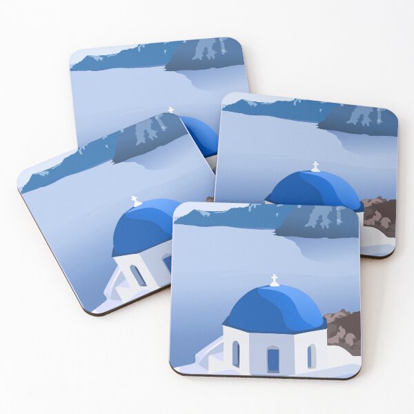 Item preview, Santorini island designed and sold by Imakeyouhappy.