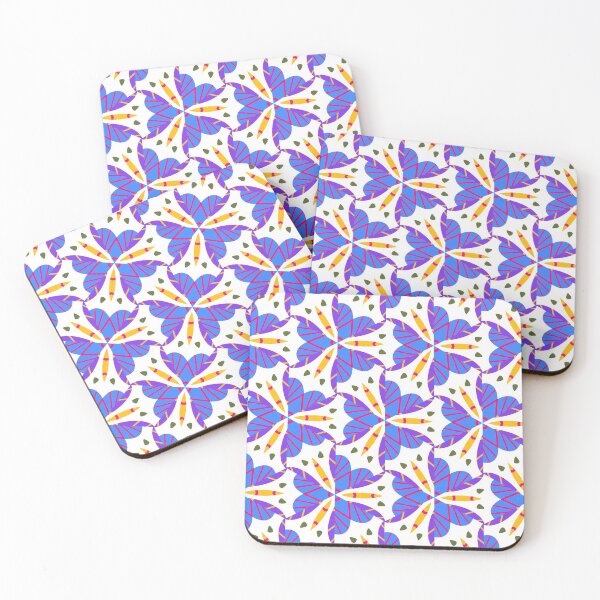 Item preview, Bright and Cheerful Nordic Scandinavian Geometric Color Pattern in Blue, Purple, Yellow, Orange, and Red designed and sold by cozycaroline.