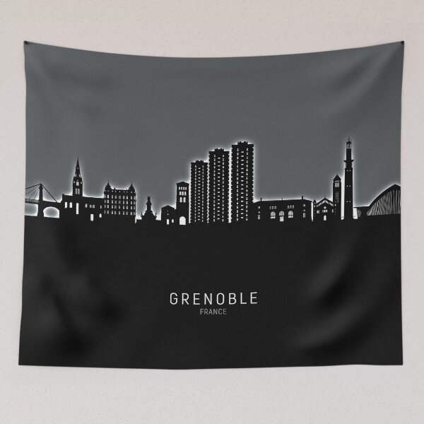 Item preview, Grenoble France Skyline designed and sold by ArtPrints.
