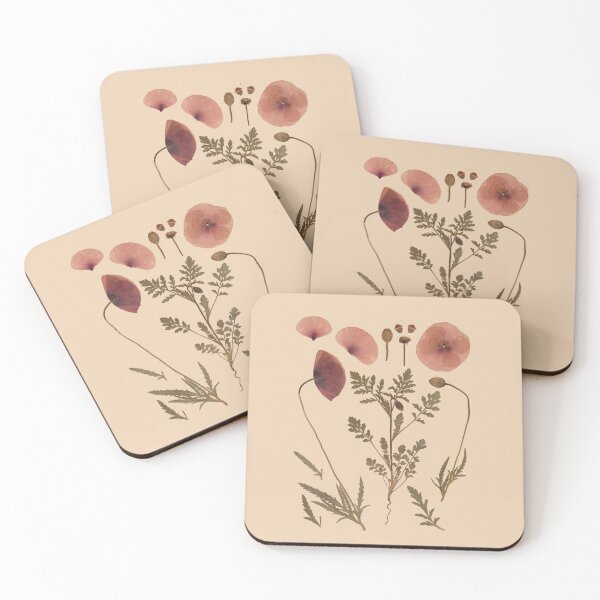 Item preview, Antique pressed poppy flowers designed and sold by TheColorFlow.