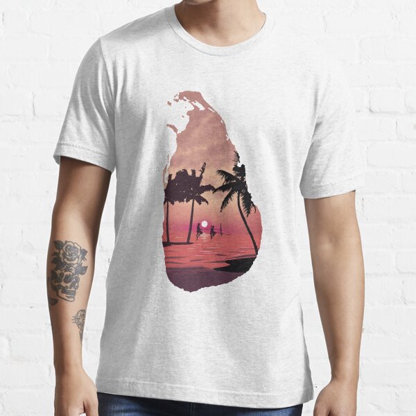 "Sri Lanka, map and landscape" Tshirt for Sale by landscapeworlds