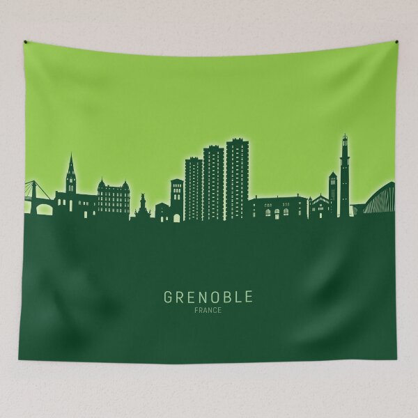 Item preview, Grenoble France Skyline designed and sold by ArtPrints.