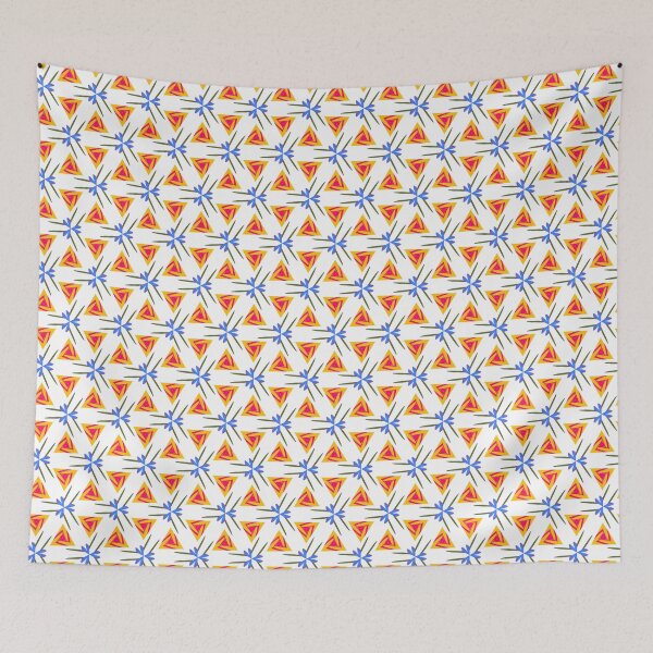 Item preview, Bright and Cheerful Nordic Scandinavian Geometric Color Pattern in Blue, Purple, Yellow, Orange, and Red designed and sold by cozycaroline.
