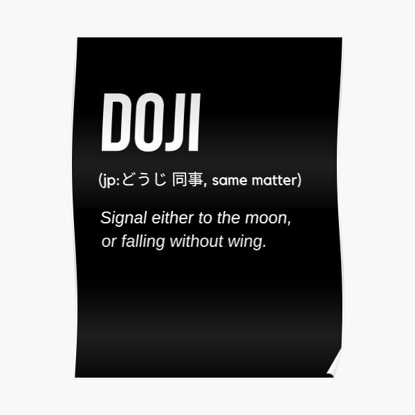 "Doji Definition" Poster for Sale by TraderShirts Redbubble