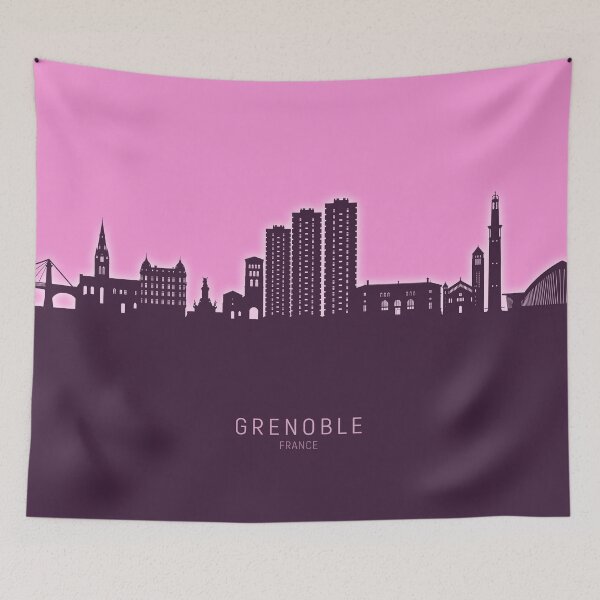 Item preview, Grenoble France Skyline designed and sold by ArtPrints.