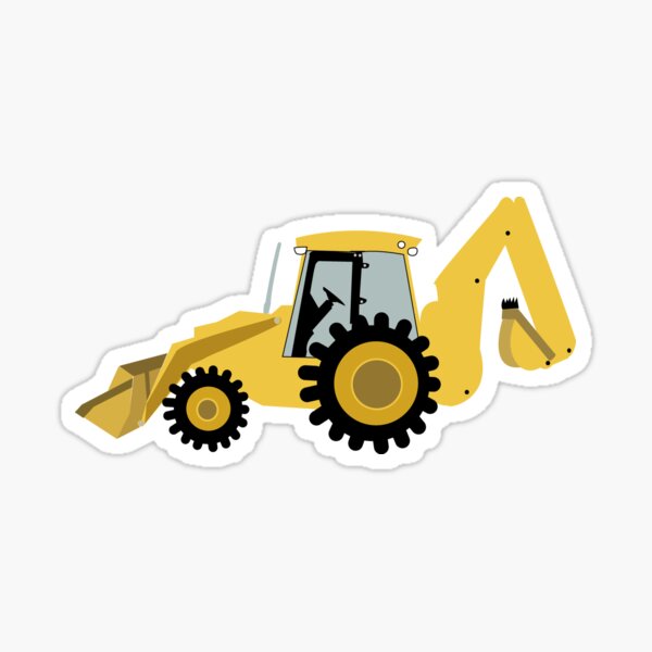 Construction Backhoe Digger Sticker
