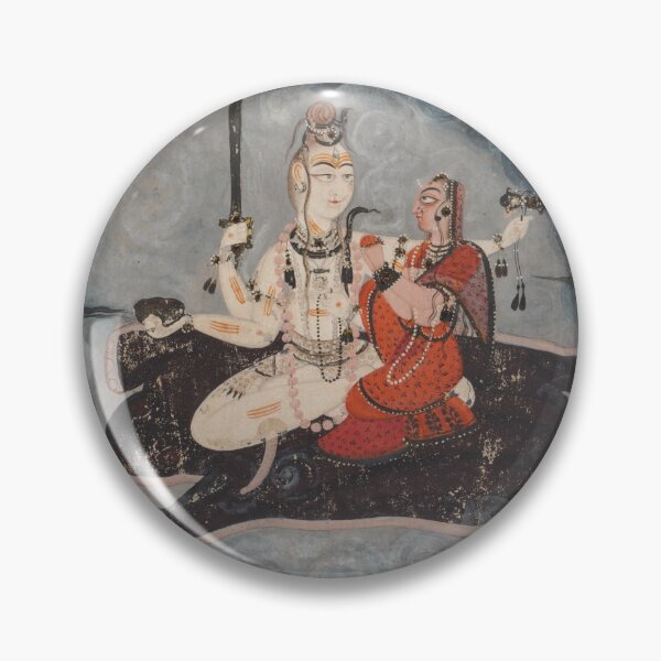 Item preview, Shiva and Devi on Gajasura's Hide designed and sold by HinduArtGallery.