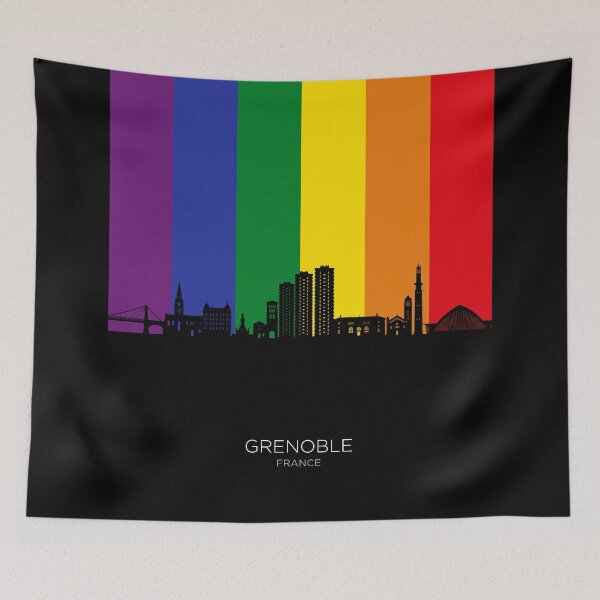 Item preview, Grenoble France Skyline designed and sold by ArtPrints.