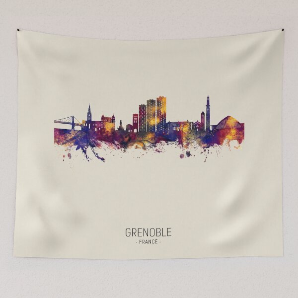 Item preview, Grenoble France Skyline designed and sold by ArtPrints.