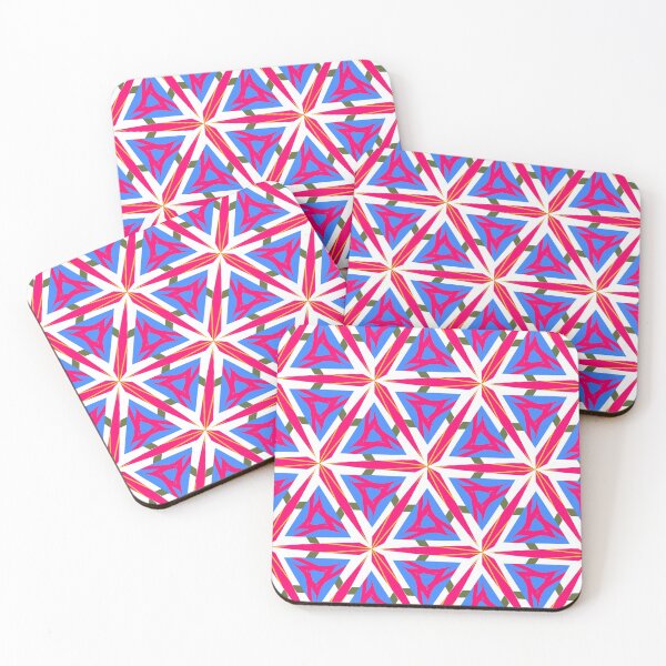 Item preview, Bright and Cheerful Nordic Scandinavian Geometric Color Pattern in Blue, Purple, Yellow, Orange, and Red designed and sold by cozycaroline.