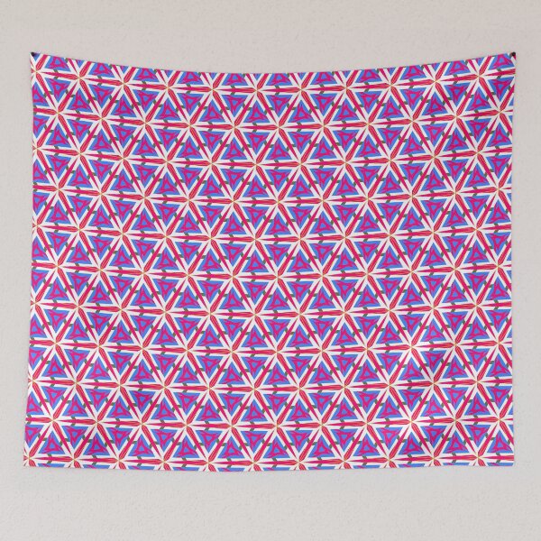 Item preview, Bright and Cheerful Nordic Scandinavian Geometric Color Pattern in Blue, Purple, Yellow, Orange, and Red designed and sold by cozycaroline.