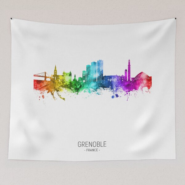 Item preview, Grenoble France Skyline designed and sold by ArtPrints.