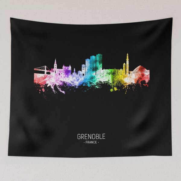 Item preview, Grenoble France Skyline designed and sold by ArtPrints.