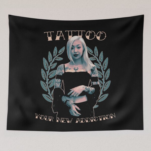 Item preview, Tattoo Your New Addiction, Tattooed Oriental Woman Design, Tattoo Shirt designed and sold by Proverbial Wisdom Design.