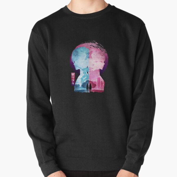 Minimalist Silhouette Hiro & Zero Two Pullover Sweatshirt