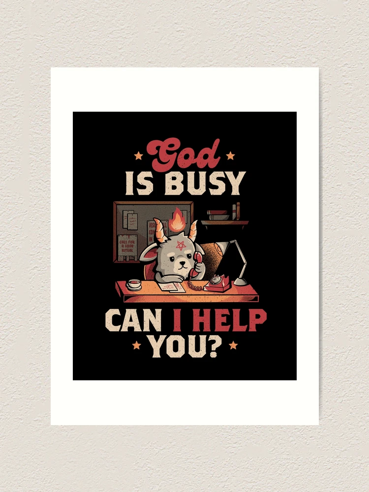 God is Busy - Creepy Cute Baphomet Gift Socks for Sale by EduEly