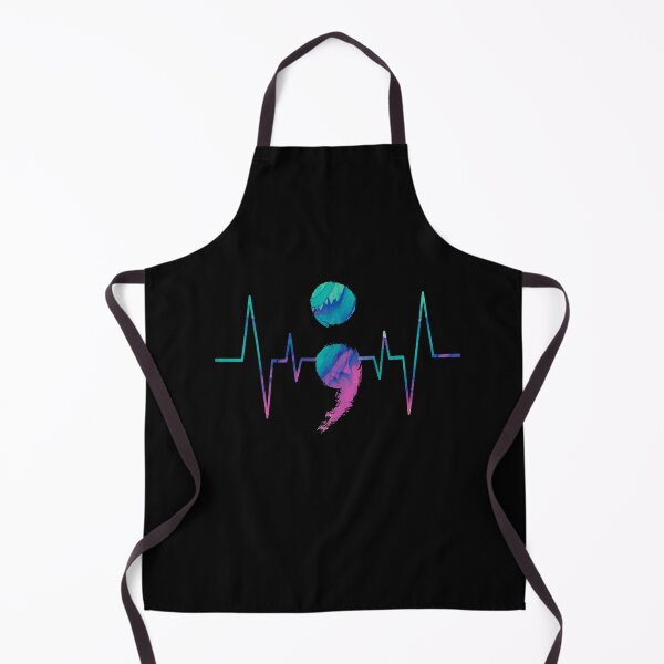 Item preview, Semicolon Heartbeat Watercolor designed and sold by NAJMOSHOP.