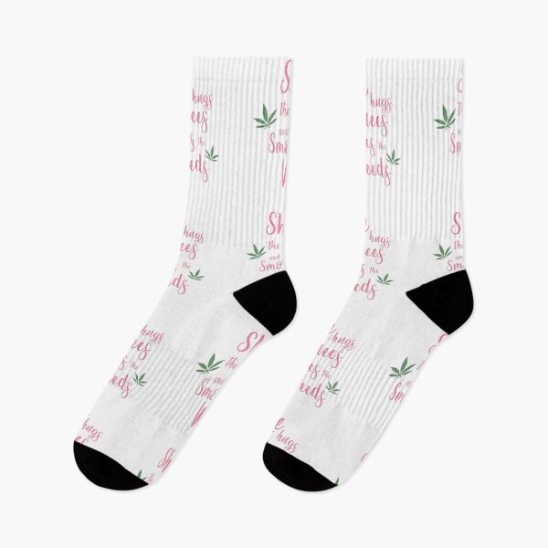 Item preview, She Hugs the Trees and Smokes the Weeds Pretty Cannabis Themed Items designed and sold by SmileThreads.