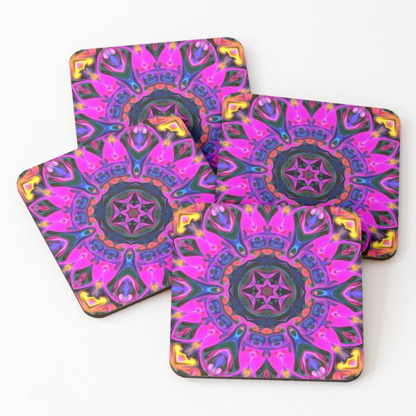 Artikelvorschau, Psychedelisches Kaleidoskop Lila Blume entworfen und verkauft von WormholeOrbital.