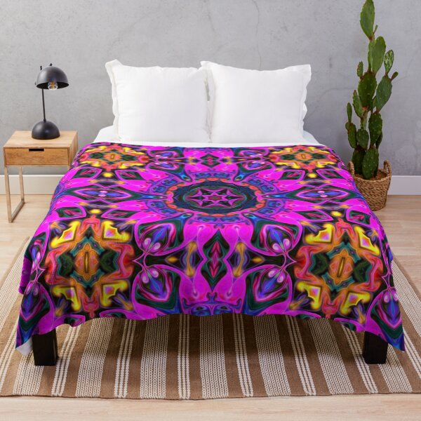 Item preview, Psychedelic Kaleidoscope Puprle Flower designed and sold by WormholeOrbital.