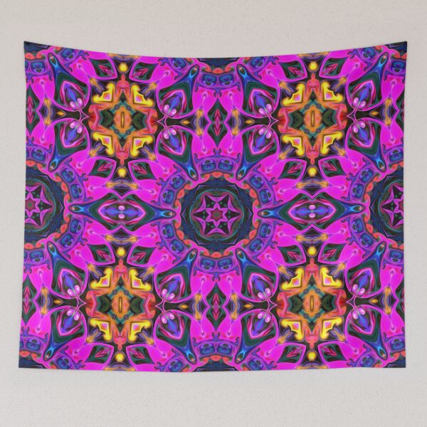Item preview, Psychedelic Kaleidoscope Puprle Flower designed and sold by WormholeOrbital.