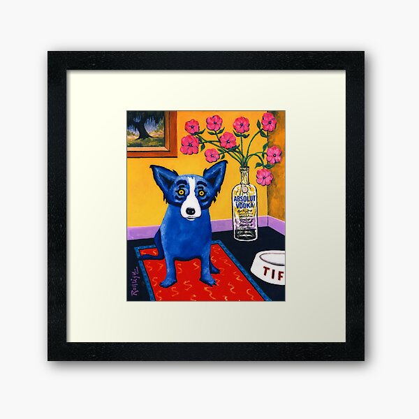 Blue Dog Out of Control, 1993-1995 George Rodrigue Framed Art Print