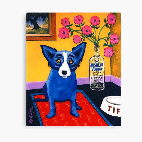 Blauer Hund außer Kontrolle, 1993-1995 George Rodrigue Leinwanddruck