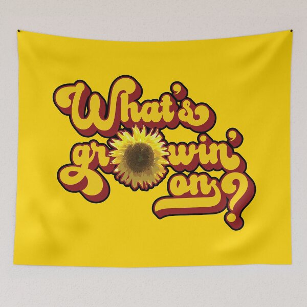 Item preview, What's Growin' On? Groovy Sunflower Art designed and sold by hobrath.
