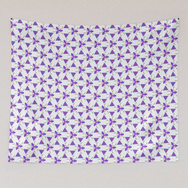 Item preview, Bright and Cheerful Nordic Scandinavian Geometric Color Pattern in Blue, Purple, Yellow, Orange, and Red designed and sold by cozycaroline.