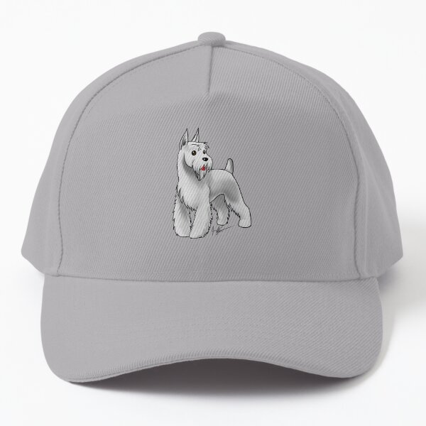 Schnauzer - White Baseball Cap