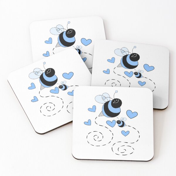 Aperçu de l'œuvre Happy Bees (bleu) créée et vendue par gross-girl99.