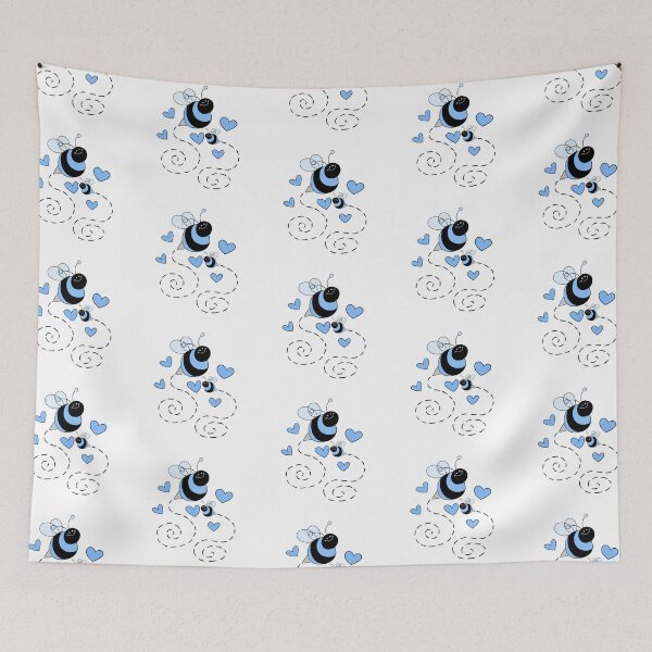 Item preview, Happy Bees (blue) designed and sold by gross-girl99.