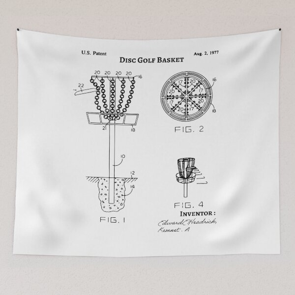 Item preview, Disc Golf Basket 1977 Patent, Frisbee Golf, Gift Idea for disc golf lovers designed and sold by anodyle.